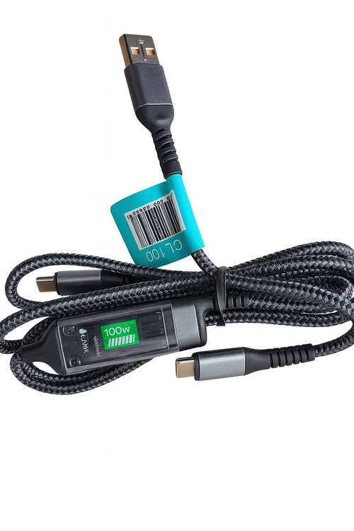 100W 3in1 Cable (Cheaper Quality) with Type-C, Iphone, And V9 CL100